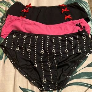 lot of 3 vintage morbid threads hot topic hipster panties size L